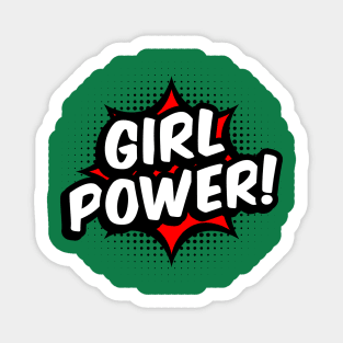 Girl Power! - Red comic style - B Sticker